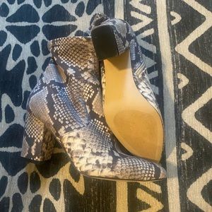 Ankle snake print booties